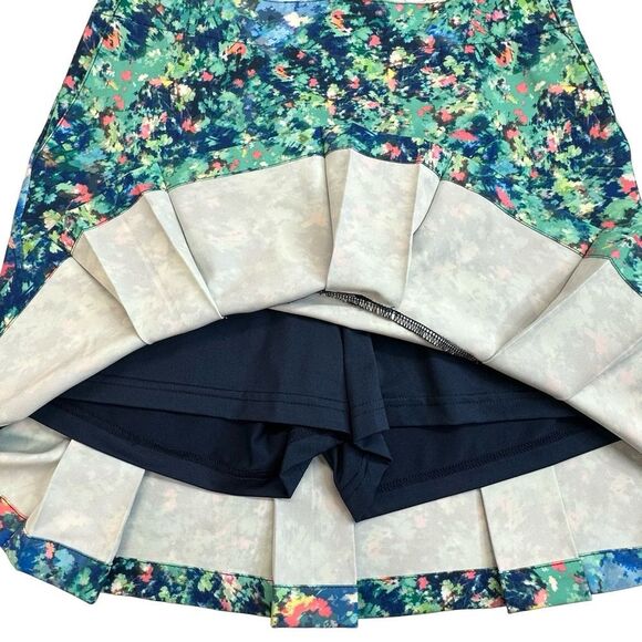 NWOT LADY HAGEN Floral Pattern Bottom Pleat 17” Golf Skort Size 2 (fits like 4) - Picture 5 of 12